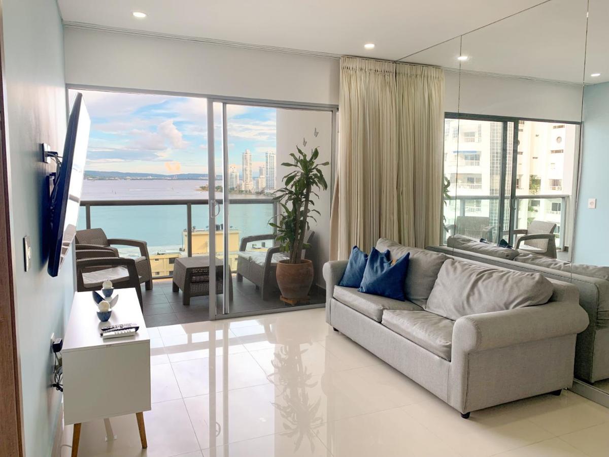 Cartagena Oceanview Escape Pool, Jacuzzi & Gym In Bocagrande 아파트 외부 사진